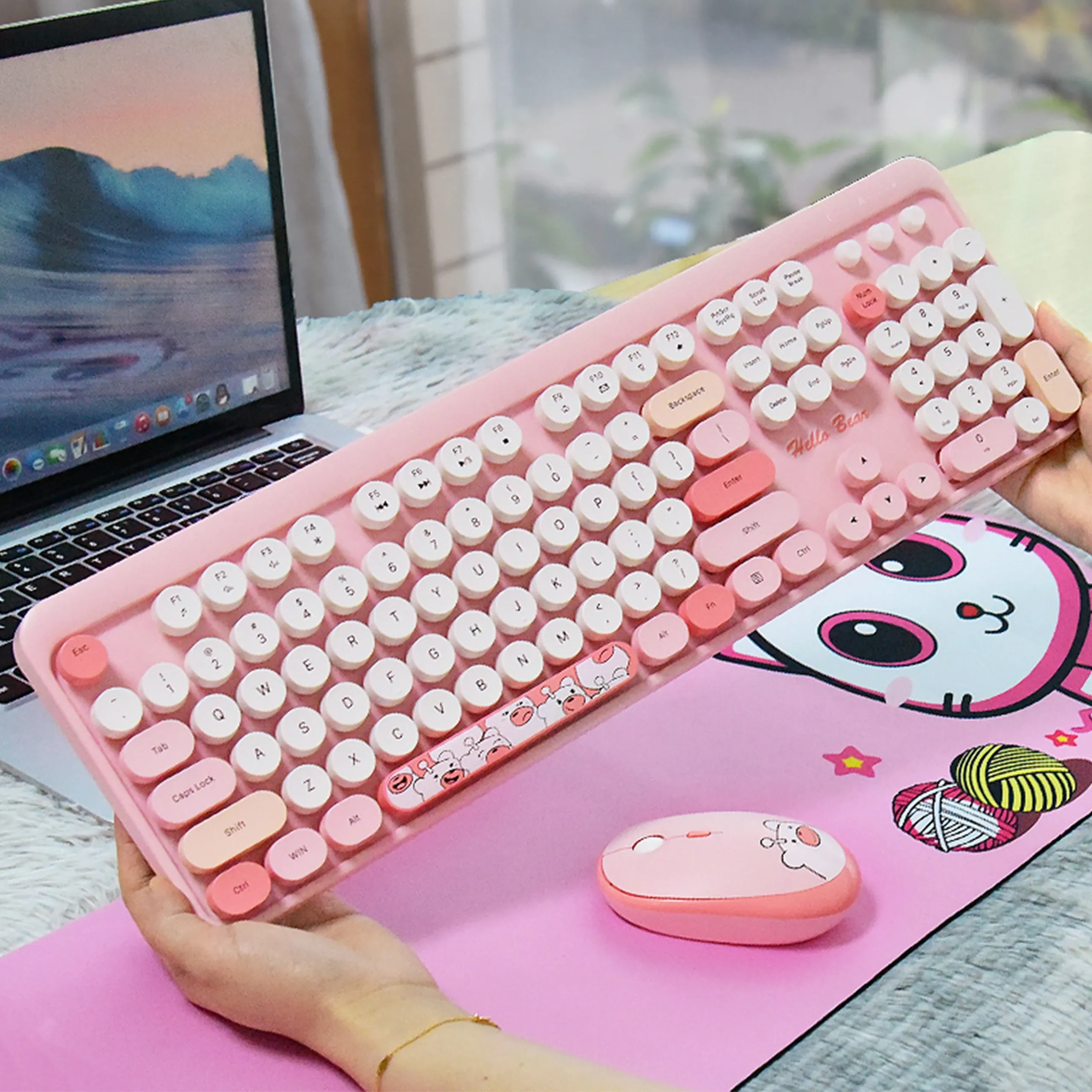 Bàn phím và chuột máy tính không dây GEEZER HELLO BEAR